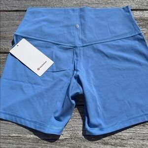 Lululemon‎ Align High-Rise Short 6" pool Blue Light Size 12 NWT bike shorts